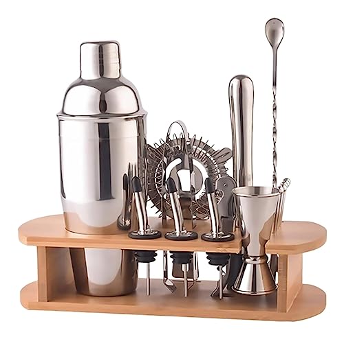 DANNMPX Kit Cocktail Juego De Mezclador Cóctel Acero Inoxidable 13 Piezas Barra para El Hogar Barman con Herramientas Juego De Coctéles