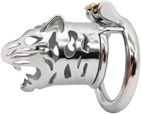 Male Chastity Cage with Lock and Key - Bondage Chastity Belt for Penis Control, Ideal for Couples' Sex Games and Intimate Bondage Play with 45mm Circle Ring(40mm Ring)