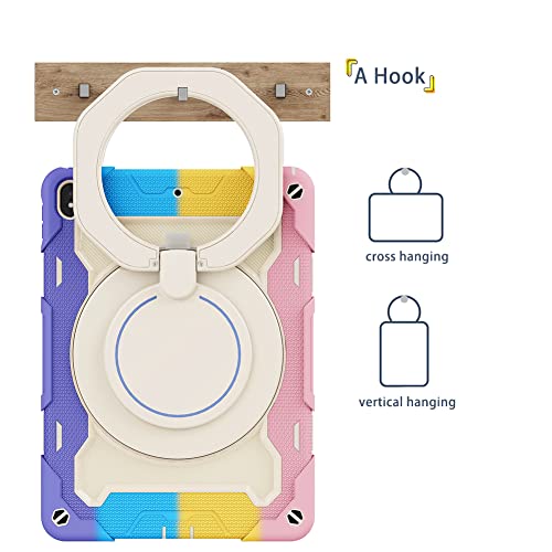 Tablet Protective Case For Ipad Pro 10.5 Inch/Air3 (2018/2019) Silicone Cases With Pencil Holder 360° Rotatable Folding Handle Stand Shoulder Strap #TOP3