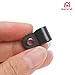 100pcs Cable Clamps 1/4 Inch, Clamp for Electronic Wires Cables Home Wiring Setups, Black Color, R Type, Plastic Material, Easy to Install
