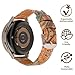 Cork Hybrid Leather Band Compatible with Samsung Galaxy Watch 7&6&5&4&3&Active 2 Band/40mm 44mm/Watch 5 Pro/Watch 6&4 Classic 43mm/47mm/42mm/46mm/Garmin Venu, 20mm Vintage Pattern Soft Strap