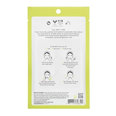 Pacifica Dark Spot Dissolving Micropatches Microneedling Dots with Niacinamide, Tranexamic Acid & Kale to Fade Post-Acne Marks and Age Spots, Brightening Patch Treatment, Clean Vegan Skincare