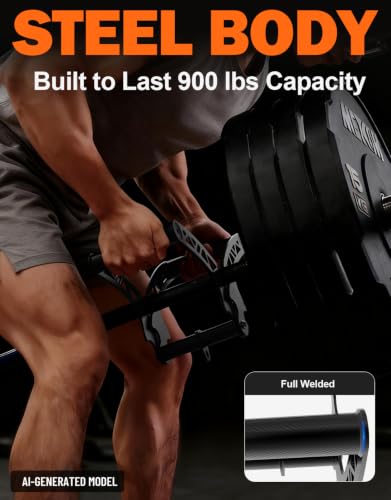 Image of Fitarc Adjustable Width T Bar Row Handle,Landmine Attachment for Barbell,U Clips Gym Landmine Handle V Bar Attachment Exercise for Back,Arm,Shoulder