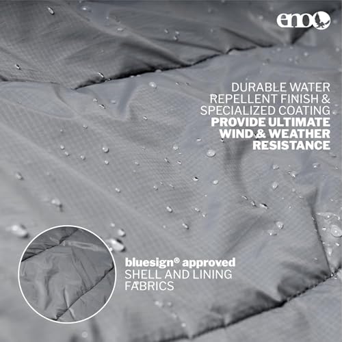 Image of ENO, Eagles Nest Outfitters Vesta TopQuilt Water-Repellent and Insulated Hammock Blanket, Storm