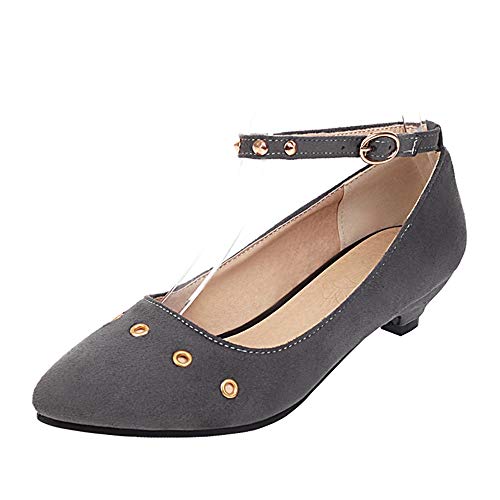 Image of StyliShoes Women Casual Shoes with Cone Heel Grey