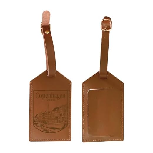 Copenhagen Leather Luggage Tag Set