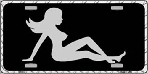 Mud Flap Girl Silhouette License Plate