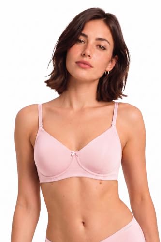 Image of Van Heusen Women's Everyday Cotton Bra|Medium Coverage|Non Padded|Non Wired|Seamless Moulded Cups|Anti Bacterial Tech| Keeps you Fresh|Sweat Absorbent|No Slip Soft Straps|Detachable Straps|Style 11001
