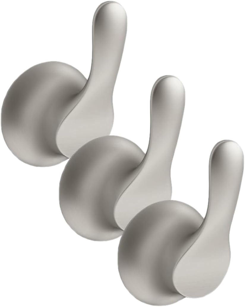 KOHLER 27395-BN SIMPLICE Single Robe Hook, Vibrant Brushed Nickel (Pack of 3)