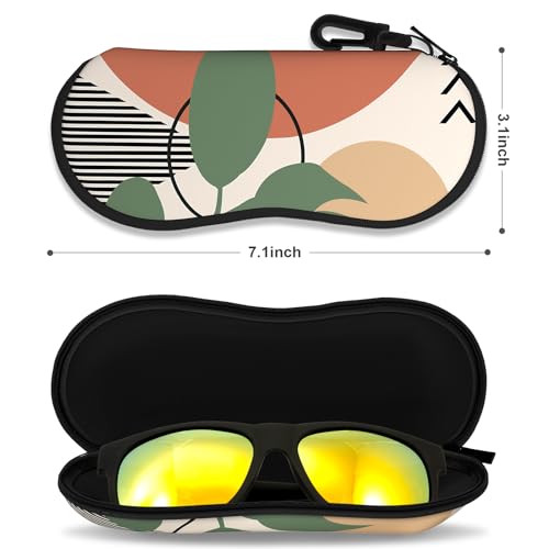 Image of Sunglasses Soft Case, Ultra Light Portable Neoprene Zipper Glasses Case for Men Women