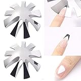 2Pcs Stainless Steel Nail Art Manicure Edge Trimmer, Easy French Smile Line Cutter Nail Art Acrylic...