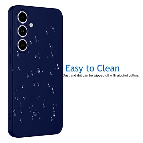 Image of Back Cover for Samsung Galaxy S24 FE 5G | Full Camera Protection | Premium Liquid Silicon Case | Flexible Bumper Case for Samsung Galaxy S24 FE 5G (Dark Blue)