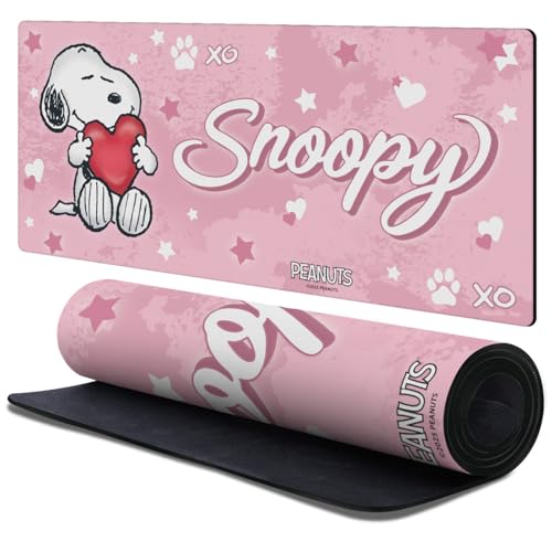 Tapis de souris pour bureau PC Snoopy XL pour décorer votre espace informatique