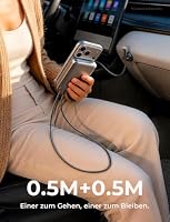 LISEN USB C Kabel Schnellladekabel [2er Pack, 0,5M ], 60W PD 3.0 Schnellladekabel USB C, Ladekabel USB C für iPhone 15 Pro Max Plus, Samsung Galaxy S24, iPad Air/Pro 2024, Tab, Mi, Xiaomi, Huawei – Ansicht 2