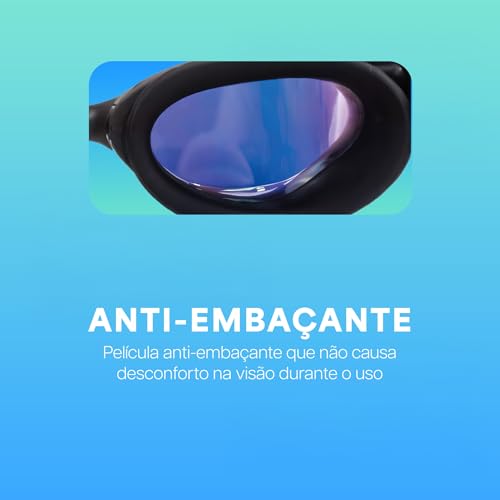 JustGoFit Óculos De Natação Espelhado – Vedação Confortável, Antifog, Campo De Visão Amplo