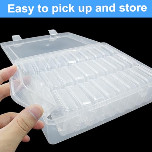 Image of 31 Pcs Bead Organizer Box, Clear Bead Containers Bead Storage Box Plastic Bead Cases for Jewelry Beading Crafts Small Parts(30 x Mini Boxes + 1 x Big Box)