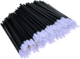 100 Pcs Lip Gloss Brush Disposable Make Up Lipstick Brushes Lip Applicators Wands Black