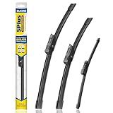 5 PLUS® Silicone Windshield Wipers Replacement for 2018-2024 VW Volkswagen Atlas Wiper Blades(Set of 3),Automotive Replacement Windshield Wiper Blades For My Car-26'/22'/11'