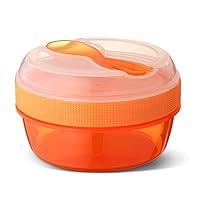 Nice Cup piccola scatola per snack con due parti Bento Box scatola per merenda con piastra eutettica, mantiene il cibo freddo per alcune ore, GRIGIO