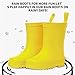HSYAAMOO Toddler Kids Fleece-Lined Waterproof Rain Boots – Warm Non-Slip Rubber Wellies for Boys and Girls, Lightweight Flexible Boots for Cold Weather