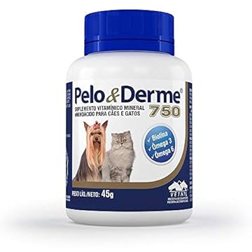 Suplemento - Pelo & Derme 750 Para Cães Vetnil - 30 Cápsulas