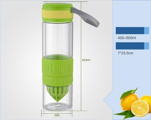 Thefancy Lemon Cup Double Glazing Cup Squeeze Juice Cup Green