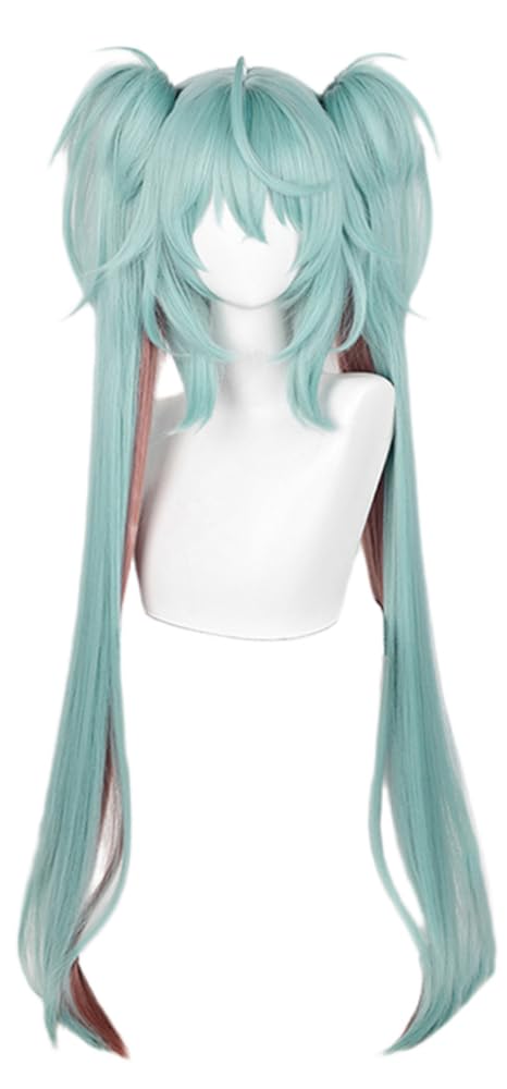 Anime Wig - Red Double Ponytails Synthetic Heat Resistant Wig for Cosplay & Role Play