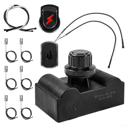 HomeVortex for Charbroil BBQ Grill Ignition Module Replacement 2-5 Outlet Electronic Ignitor Kit Compatible with 463644220 463241013 463672016(5 heads)