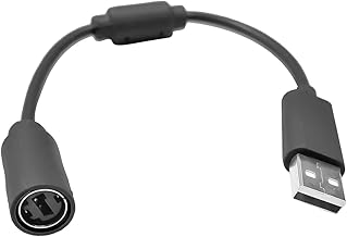 Detachable USB Cable for Xbox Series X/S/One/360, Quick Replacement Adapter for Ferrari Logitech G920 Steering Wheel, Durable PC Gaming Cable 25cm (Black)