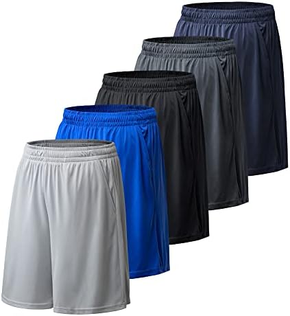 CE' CERDR Mens Athletic Workout Shorts with Pockets and Elastic Waistband Quick Dry Activewear