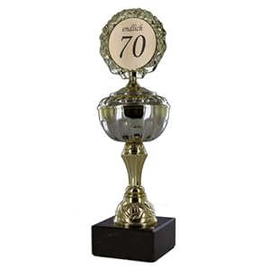 Pokal zum 70. Geburtstag endlich 70-23,8 cm
