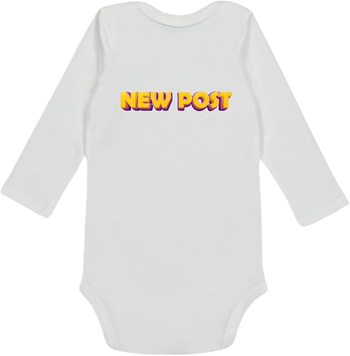 Katz Designs - Long Sleeve Baby Vest - New Post (0-3 Months)