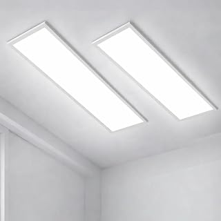 2 Stück LED Panel Deckenleuchte 120x30cm - 40W 4400lm - Dimmbar, 3000K/4000K/6500K Einstellbar Farbtemperatur, Flimmerfrei - Deckenlampe mit Fernbedienung, Nachtlicht - Ideal für Büro, Wohnzimmer