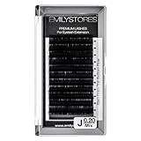 EMILYSTORES Eyelash Extensions Individual Loose Signature Mink Eyelash J Curl Thickness 0.20mm Length 8mm 9mm 10mm 12mm 14mm Silk Lashes Assort Mixed In One Tray