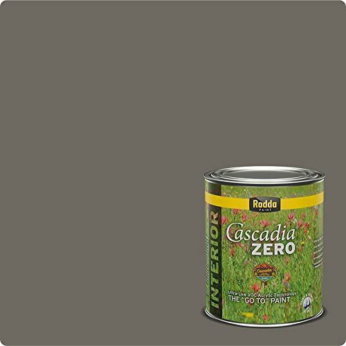 Rodda Paint CASCADIA ZERO Interior Satin Low VOC Paint & Primer in One, Quart, Brushed Nickel