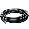 Black Vinyl Tubing 1/2” ID × 5/8” OD – 10 Feet PVC Flexible Plastic Tube Hybrid Hose, Transfer Water Air Oil for Pond Fountain Garden, Non-toxic and BPA free
