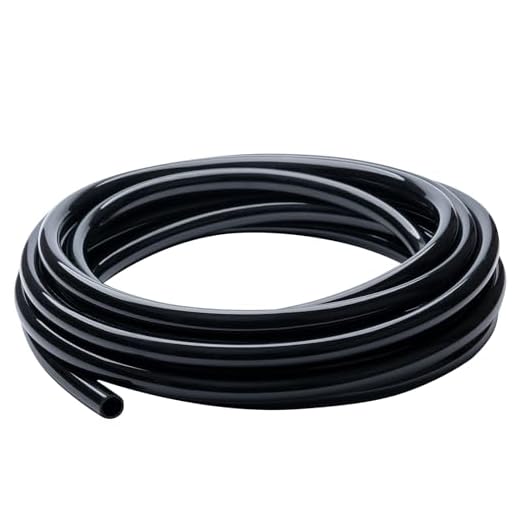 ZY-hosetube Black Vinyl Tubing 1/2” ID × 5/8” OD - 10 Feet PVC Flexible Plastic Tube Hybrid Hose, Transfer Water Air Oil for Pond Fountain Garden, Non-toxic and BPA free