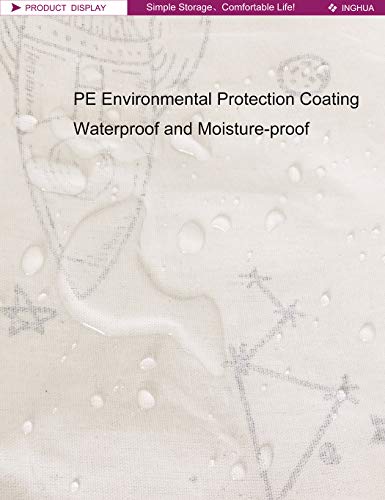 Inghua Rectangular Storage Basket Fabric Organizer Bin For Toys,Books,Clothes,Gifts,Pets-Perfect For Home,Office,Nursery,Dorm,Shelf(Rec Spaceships) #TOP6