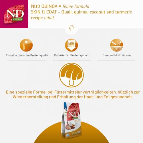 Farmina N&D Quinoa Adult Pellets Katzenfutter(Trockenfutter, mit hochwertigen Vitaminen und natürliche Antioxidantien, ohne Mais… – Ansicht 6