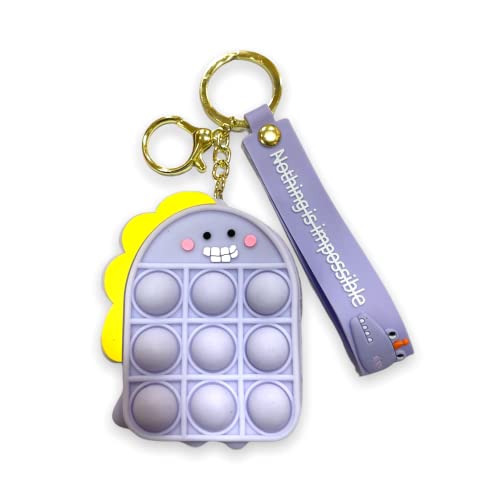 Image of AUGEN Cute Pop It Coin Purse Pouch Keychain For Gifting With Key Ring Anti-Rust (Pack Of 1)