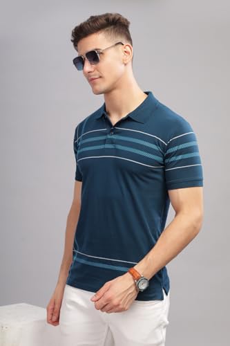 Image of ADRO Regular Fit Polo T-Shirt for Men| Printed Polo T-Shirt | Cotton Polo T Shirt