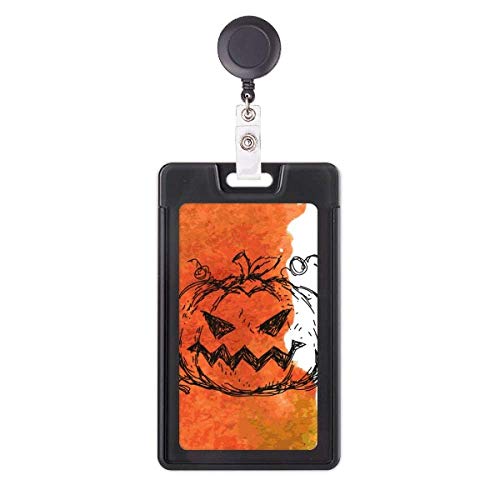 Porte-badge rétractable Citrouille Halloween cadeau original infirmière