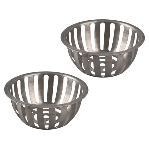 CHICIRIS Drain de Toit en Acier Inoxydable 2 Pièces, Drain de Sol Anti-Blocage de Forme Ronde avec Lisse pour Balcon de Jardin Extérieur (125MM (5 Pouces))
