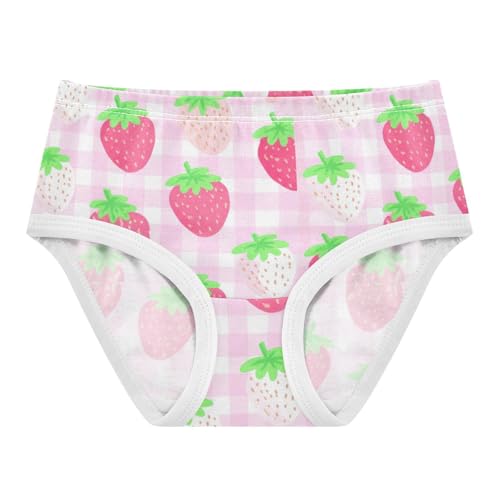 Joisal Personalized Toddlers Underwear Floral 2t Cotton Little Girl Panties Cute Strawberries Pink Briefs Kids Undies