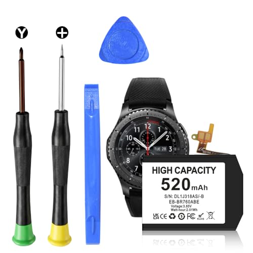 Batterie de rechange 520 mAh pour Samsung Gear S3, Frontier SM-R760, Gear S3 Classic, 3,85 V 2026 SM-R760, R770, R765 EB-BR760ABE GH43-04699A