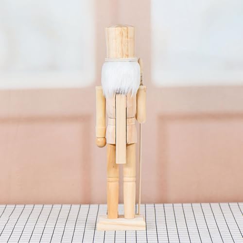 Figurine casse-noisette en bois brut 38cm faite main décor traditionnel