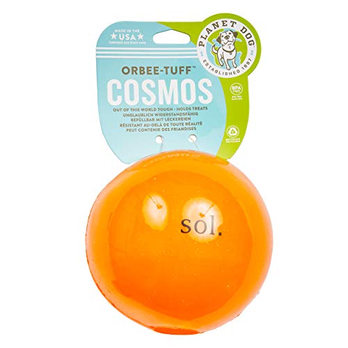 Planet Dog Orbee-Tuff Sol Ball Orange Treat-Dispensing Dog Toy #TOP1