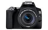 Canon EOS 250D APS-C DSLR-Kameragehäuse mit EF-S 18-55mm F4-5.6 is STM Objektiv | 24,1 Megapixel, dreh- und schwenkbarer 3-Zoll-LCD-Touchscreen, 4K-Video, Dual Pixel CMOS AF, Bluetooth – Schwarz