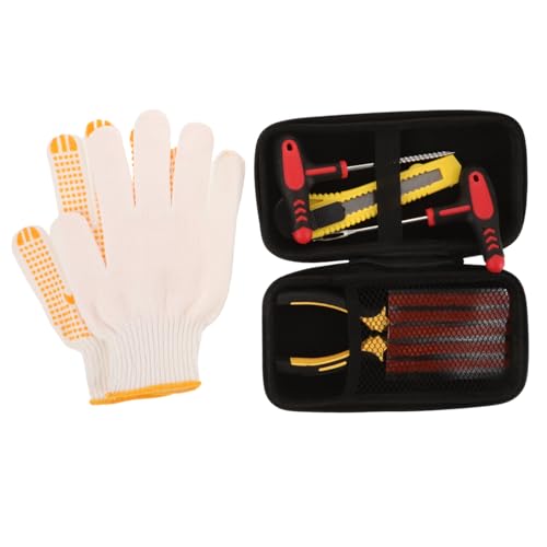 PRETYZOOM Tire Repair Kit Complete Set for Car Truck Motorcycle Plugs Patch Kit Strips