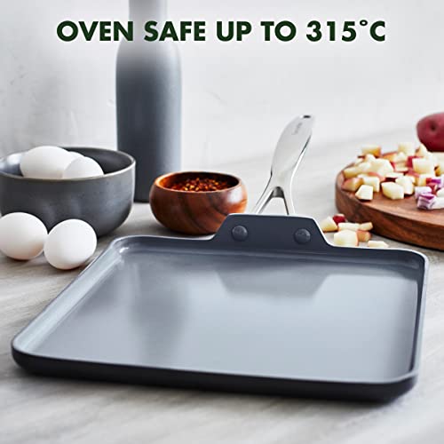 GreenPan Valencia Pro Hard Anodized Healthy Ceramic Nonstick 11" Griddle Pan, PFAS-Free, Induction, Dishwasher Safe, Oven Safe, Gray by GreenPan - Image 7